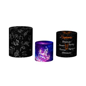 Trio De Capas De Cilindro - Signos do Zodíaco Capricórnio 034