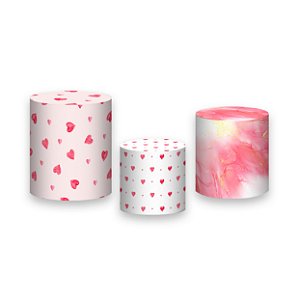 Trio De Capas De Cilindro - Feliz Dia das Mães Corações 062