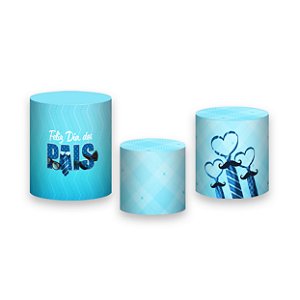 Trio De Capas De Cilindro - Dia dos Pais Xadrez Azul 069