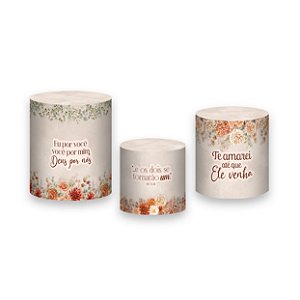 Trio De Capas De Cilindro - Eu Amo Você & Deus Tom Terroso 012