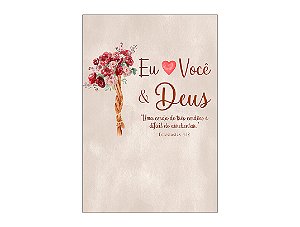 Painel De Festa Vertical 1,50 x 2,20 - Eu Amo Você & Deus Vermelho e Rosa 038