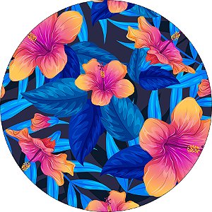 Painel De Festa Redondo 1,50x1,50 - Farofa Tropical 020