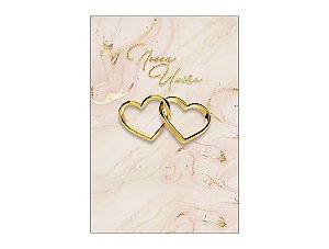 Painel De Festa Vertical 1,50 x 2,20 - Nossa União Alianças Dourado e Bege 039