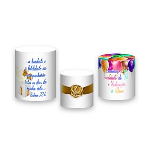 Trio De Capas De Cilindro - Aniversariante do Mês Cristão Você é Especial 031