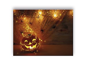 Fundo Fotográfico 1,55 x 1,20 - Halloween Abóbora Efeito Iluminada 026