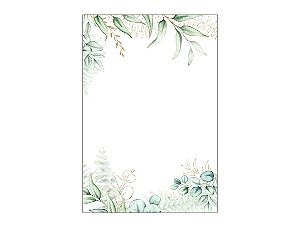 Painel De Festa Vertical 1,50 x 2,20 - Belas Folhagens Verde com Dourado 139