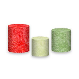 Trio De Capas De Cilindro - Estampas Cores de Melancias 067