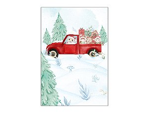 Painel De Festa Vertical 1,50 x 2,20 - Natal Carro com Presentes 047