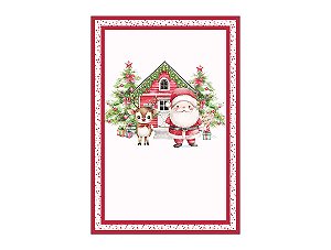 Painel De Festa Vertical 1,50 x 2,20 - Natal Papai Noel Cute 048