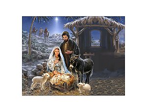 Painel de Festa Horizontal 1,55 X 1,20 - Natal Sagrada Família 007