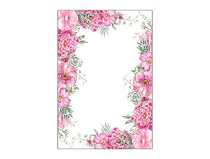 Painel De Festa Vertical 1,50 x 2,20 - Floral Rosa 142