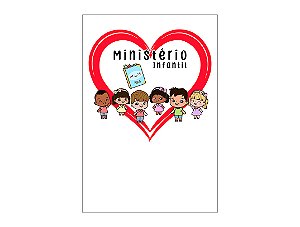 Painel De Festa Vertical 1,50 x 2,20 - Ministério Infantil Coração 072