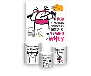 Painel De Festa Vertical 1,50 x 2,20 + Trio De Capas Cilindro - Academia Flork Maromba 013