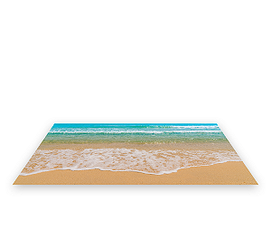 Painel De Festa Tapete Em Lona 2,50x1,35 - Praia Tom Esverdeado 027