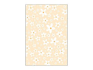 Painel De Festa Vertical 1,50 x 2,20 - Margaridas Fundo Bege 146