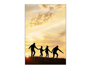 Painel De Festa Vertical 1,50 x 2,20 - Família Silhuetas 123
