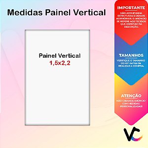 Painel De Festa Vertical Interativo 1,50x2,20 - Feliz Ano Novo Frame de Fogos 022