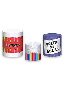 Trio De Capas De Cilindro - Volta as Aulas 018