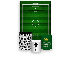 Painel De Festa Vertical 1,50 x 2,20 + Trio De Capas Cilindro - Campo de Futebol 023