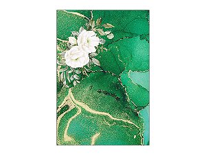 Painel De Festa Vertical 1,50 x 2,20 - Efeito Mármore Verde Flor 150
