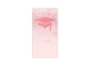 Painel De Festa Vertical 1,00x2,00 - Formatura Rosa 015