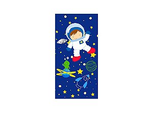 Painel De Festa Vertical 1,00x2,00 - Astronauta Cute Azul  014