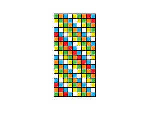Painel De Festa Vertical 1,00x2,00 -  Cubos Coloridos 015