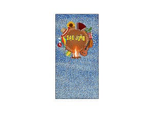 Painel De Festa Vertical 1,00 x 2,00 - Festa Junina Efeito Textura Jeans 005