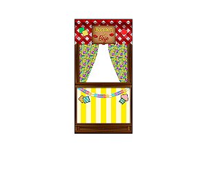 Painel De Festa Vertical 1,00 x 2,00 - Festa Junina Barraca do Beijo Retalhos 024