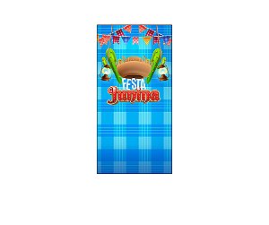 Painel De Festa Vertical 1,00 x 2,00 - Festa Junina Chapéu de Palha 033