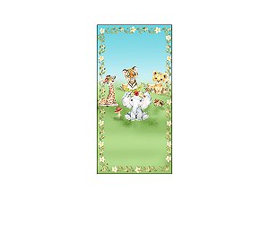 Painel De Festa Vertical 1,00 x 2,00 - Safari Cute Florido 034