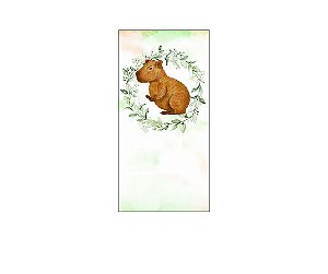 Painel De Festa Vertical 1,00 x 2,00 - Safari Capivara Frame Folhagens 047
