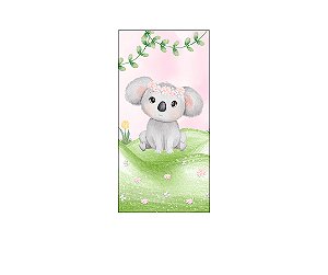 Painel De Festa Vertical 1,00 x 2,00 - Safari Coala Cute Rosa 053