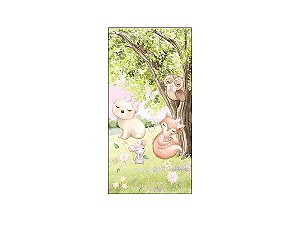 Painel De Festa Vertical 1,00 x 2,00 - Bosque Cute 101