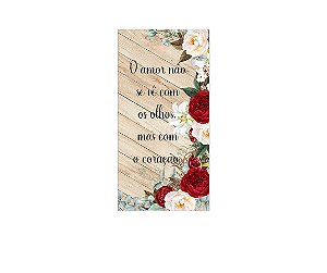 Painel De Festa Vertical 1,00 x 2,00 - Casamento Boho Flores Vermelhas 006