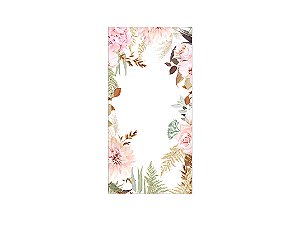 Painel De Festa Vertical 1,00 x 2,00 - Casamento Flores Aquarela 026