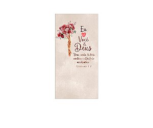 Painel De Festa Vertical 1,00 x 2,00 - Eu Amo Você & Deus Vermelho e Rosa 038