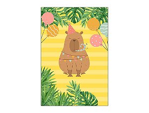 Painel De Festa Vertical 1,50 x 2,20 - Capivara Festeira 103