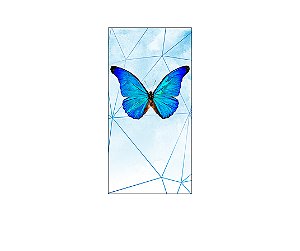 Painel De Festa Vertical 1,00 x 2,00 - Borboletas Céu Azul Aquarela 006