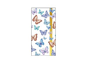 Painel De Festa Vertical 1,00 x 2,00 - Borboletas Coloridas Efeito Glitter 021