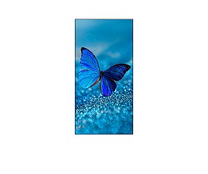 Painel De Festa Vertical 1,00 x 2,00 - Borboletas Azul Efeito Brilhos 027