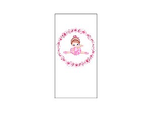 Painel De Festa Vertical 1,00 x 2,00 - Bailarina Cute Aquarela 003