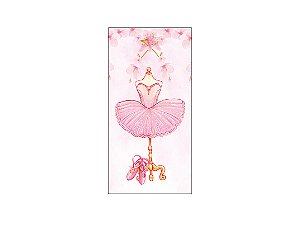 Painel De Festa Vertical 1,00 x 2,00 - Tutu Rosa de Bailarina 005
