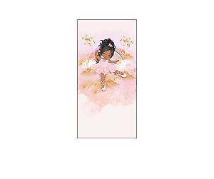 Painel De Festa Vertical 1,00 x 2,00 - Bailarina Dançando Efeito Glitter 015