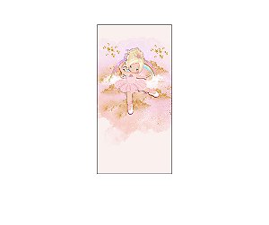 Painel De Festa Vertical 1,00 x 2,00 - Bailarina Cute Efeito Glitter 016