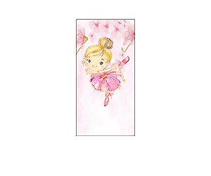 Painel De Festa Vertical 1,00 x 2,00 - Bailarina Dançando Rosa 022