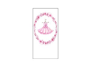 Painel De Festa Vertical 1,00 x 2,00 - Bailarina Tutu Rosa Floral 031