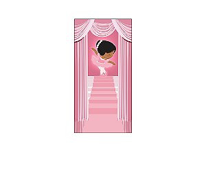 Painel De Festa Vertical 1,00 x 2,00 - Bailarina Cute Alongando 033