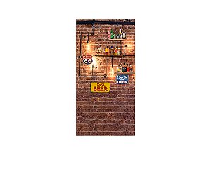 Painel De Festa Vertical 1,00 x 2,00 - Boteco Bar Chique Clean 008