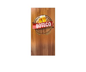 Painel De Festa Vertical 1,00 x 2,00 - Boteco Frame Efeito Madeira 014